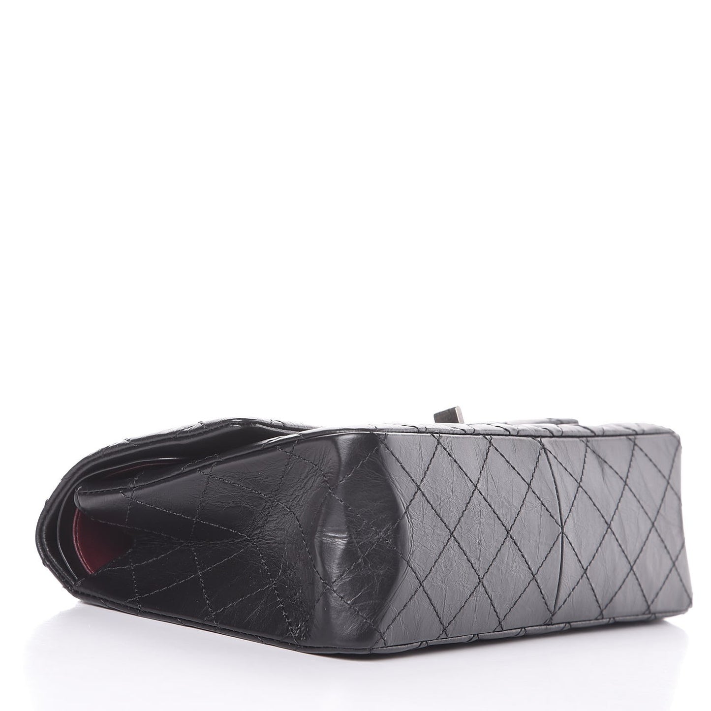 Metallic Aged Calfskin Quilted 2.55 Reissue 226 Flap Black