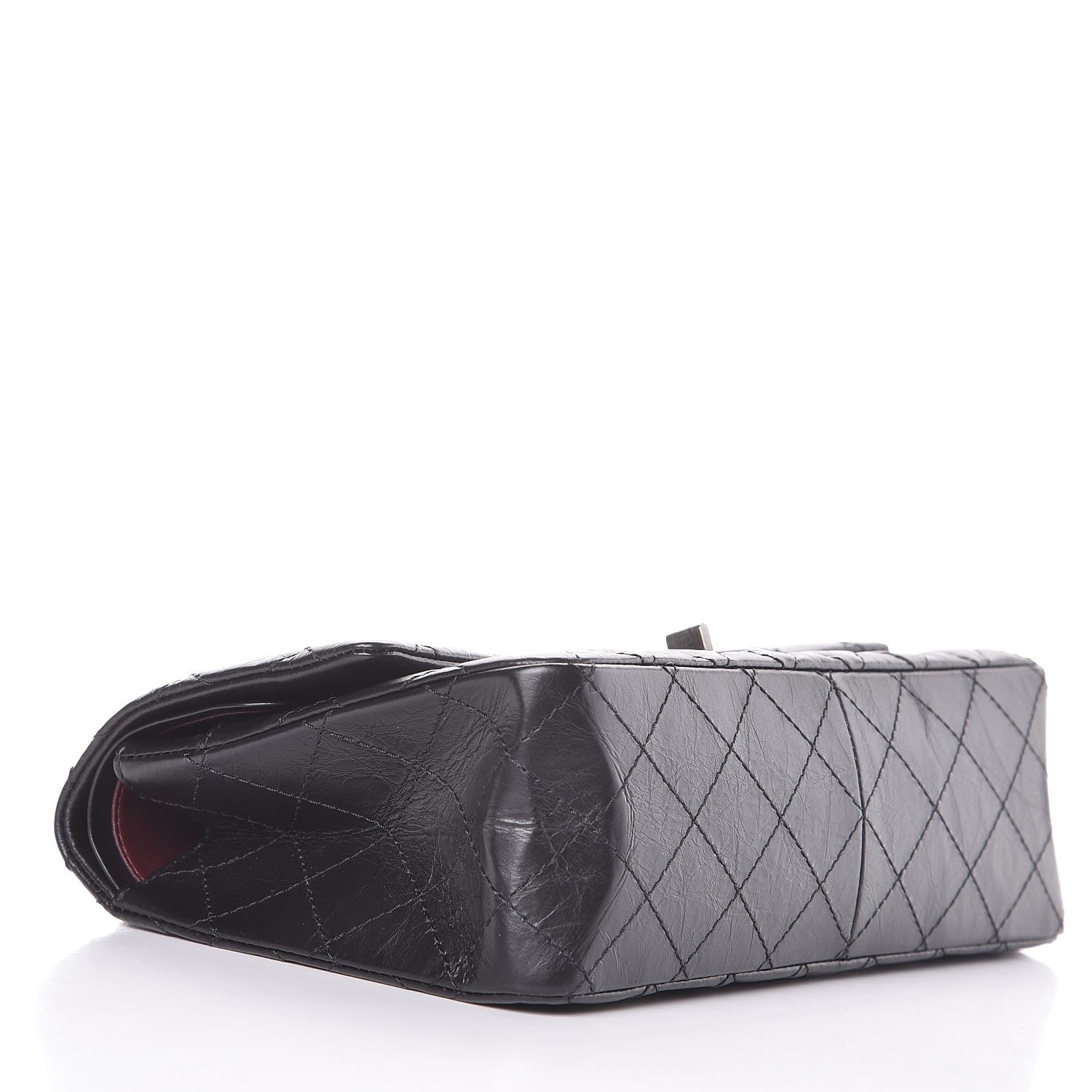 Chanel Metallic Aged Calfskin Quilted 2.55 Reissue 226 Flap Black 5 of 9