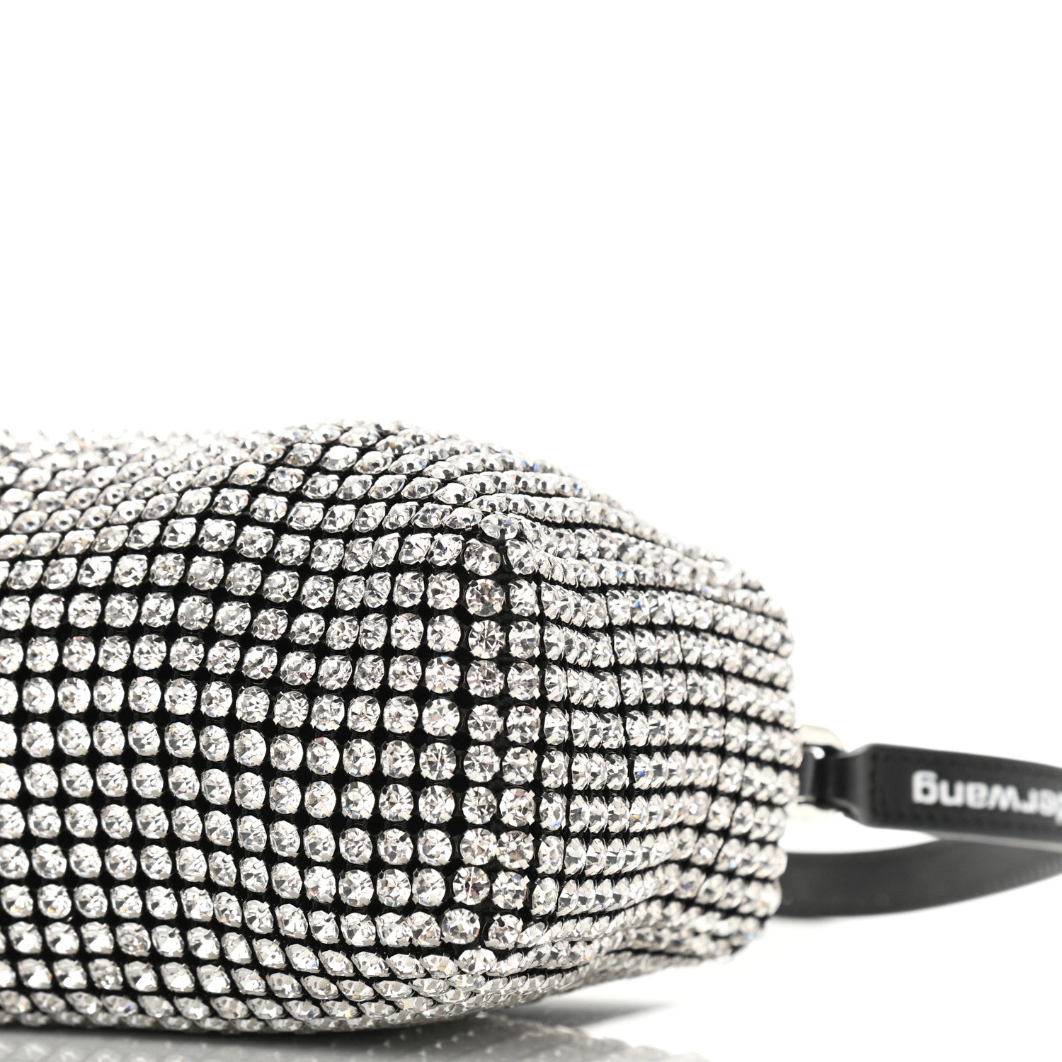 Alexander Wang Mesh Crystal Rhinestone Mini Heiress Pouch Black Silver 16 of 17