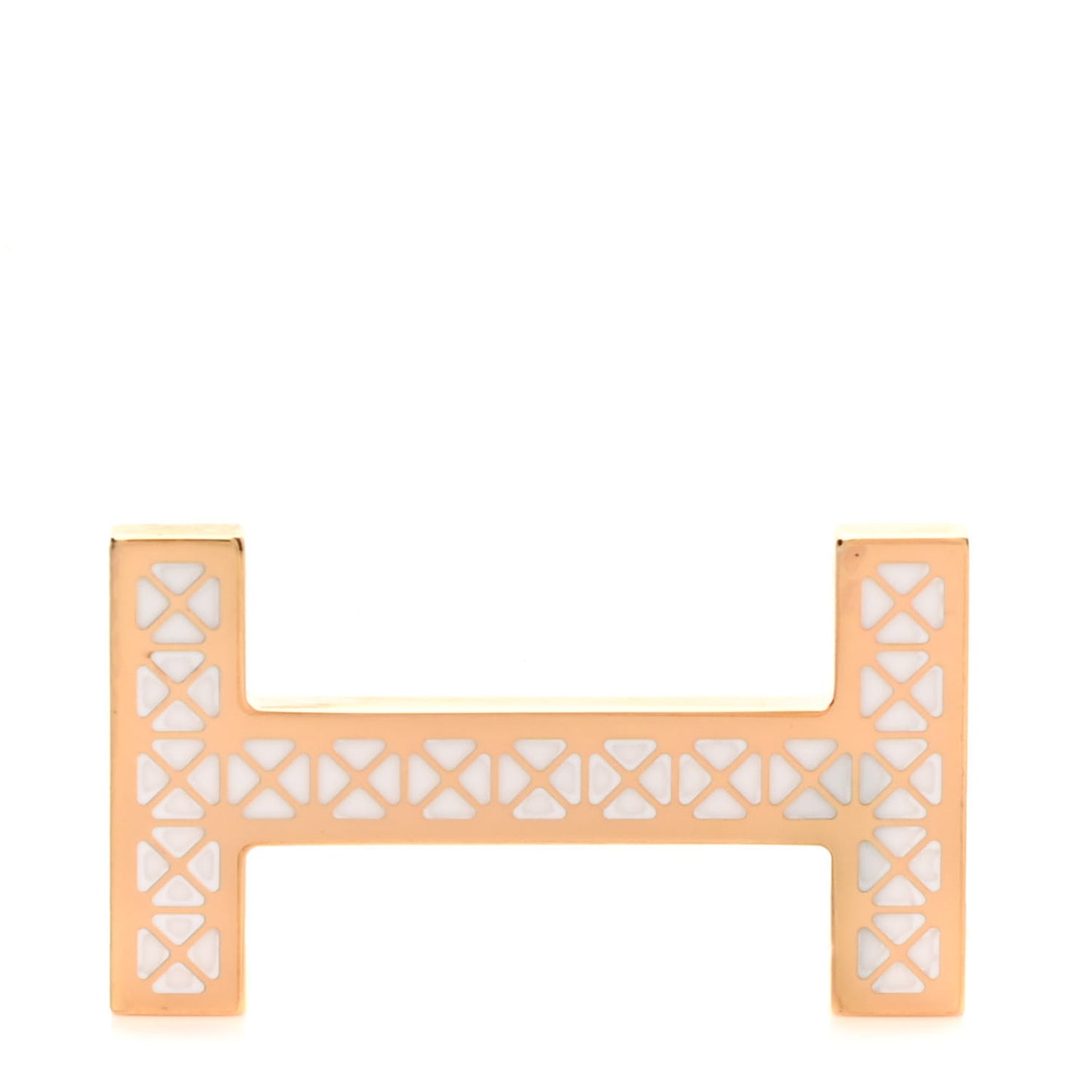 Focus Medor Laquee 13mm Belt Buckle White Rose Gold