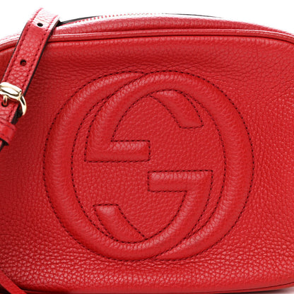 Gucci Pebbled Calfskin Small Soho Disco Bag Tabasco Red 8 of 12