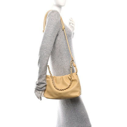 Loewe Mellow Nappa Medium Donut Chain Flamenco Knot Clutch Sahara 2 of 10