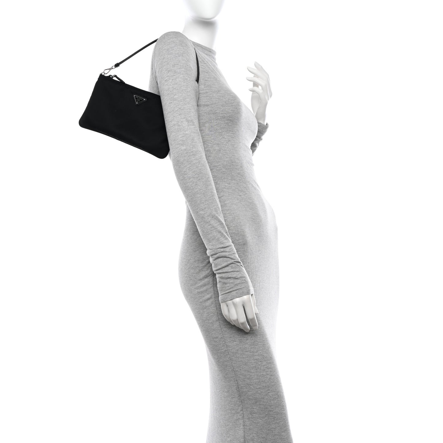 Tessuto Nylon Saffiano Pochette Black