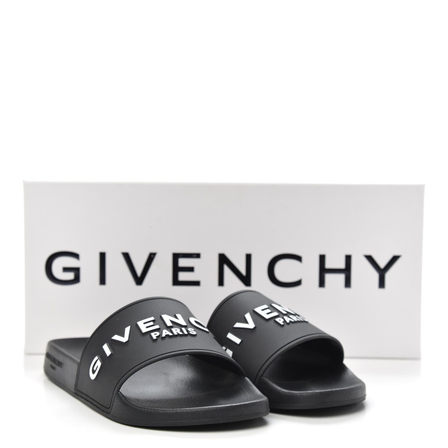 Givenchy Rubber Logo Pool Slide Sandals 39 Black 10 of 10