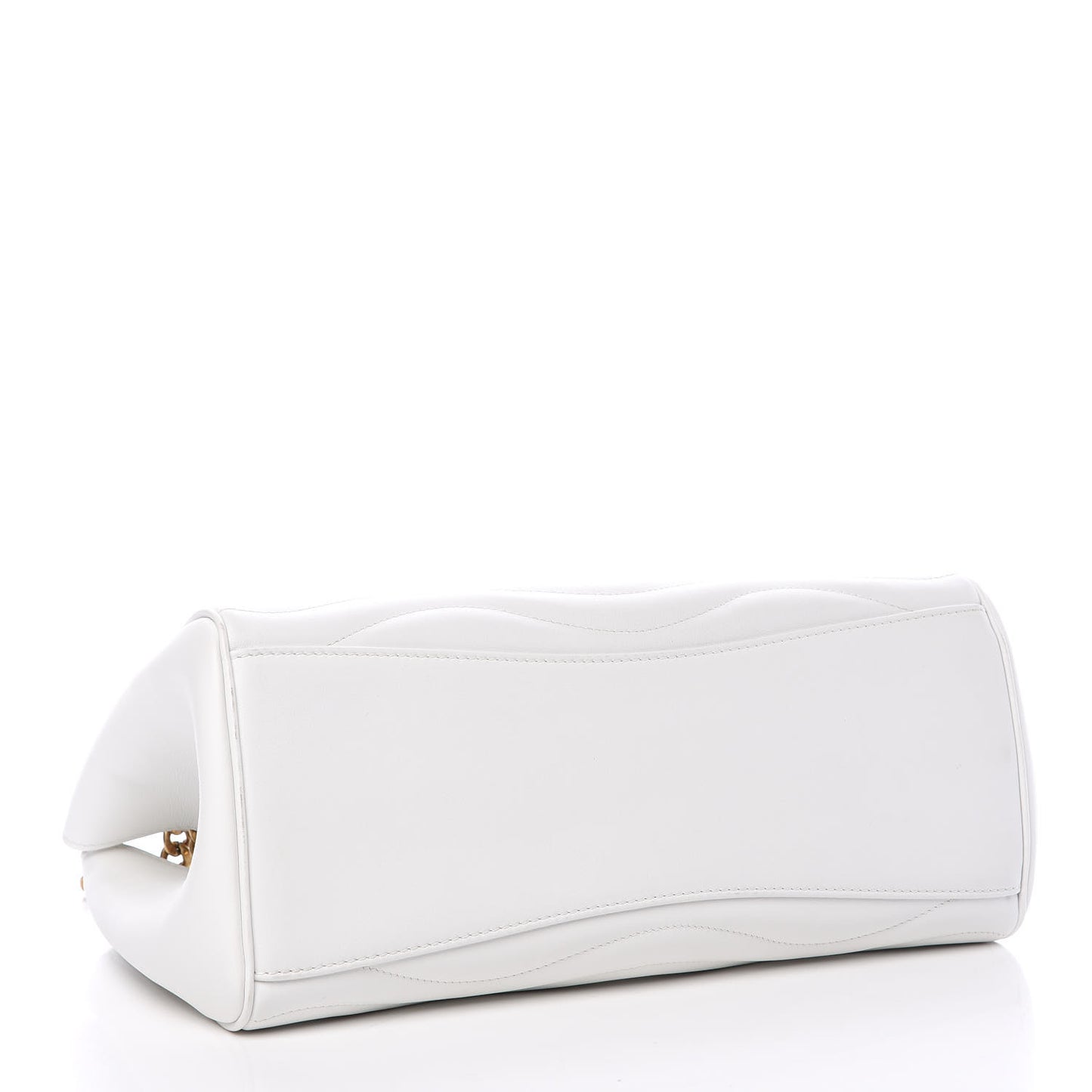 Calfskin New Wave Chain Tote Snow