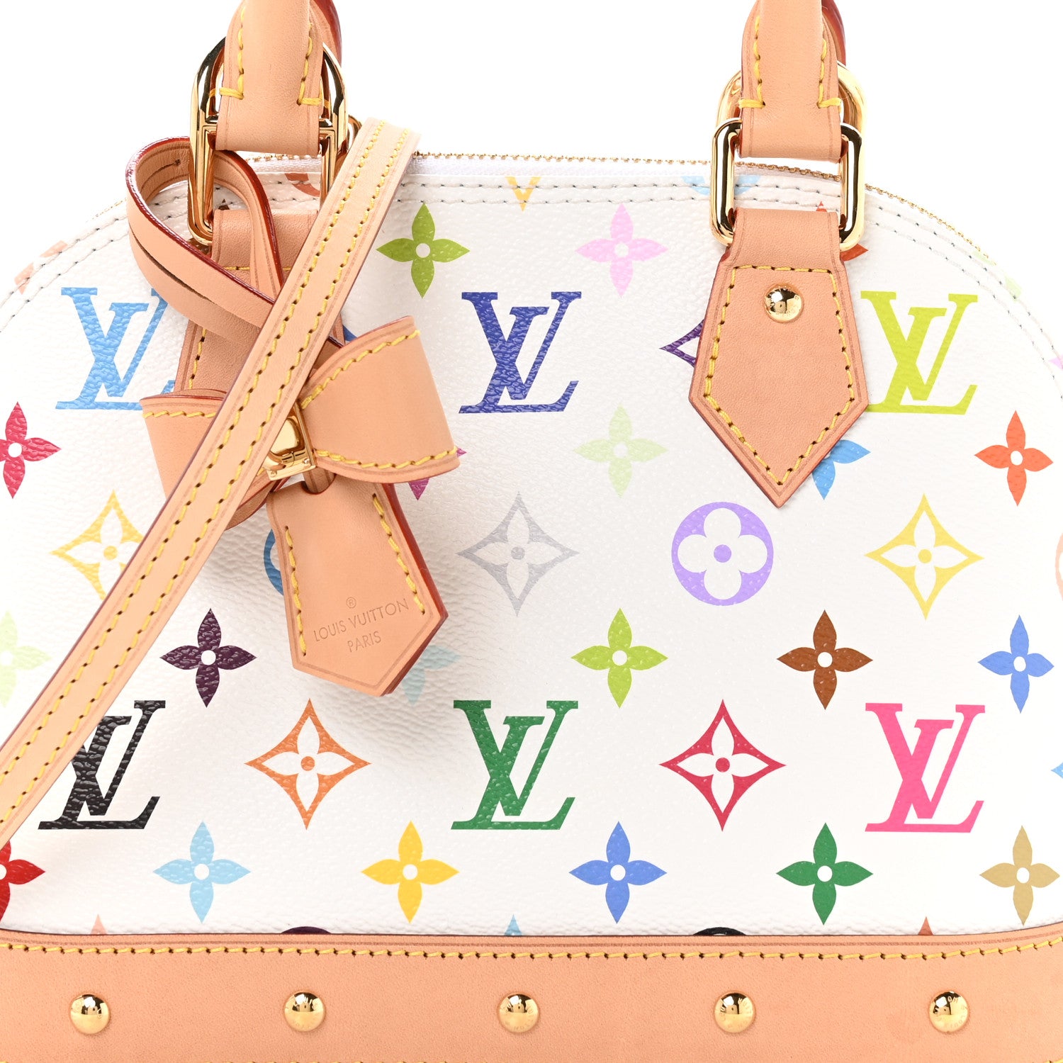 Louis Vuitton LV x TM Monogram Multicolor Alma BB White 7 of 10