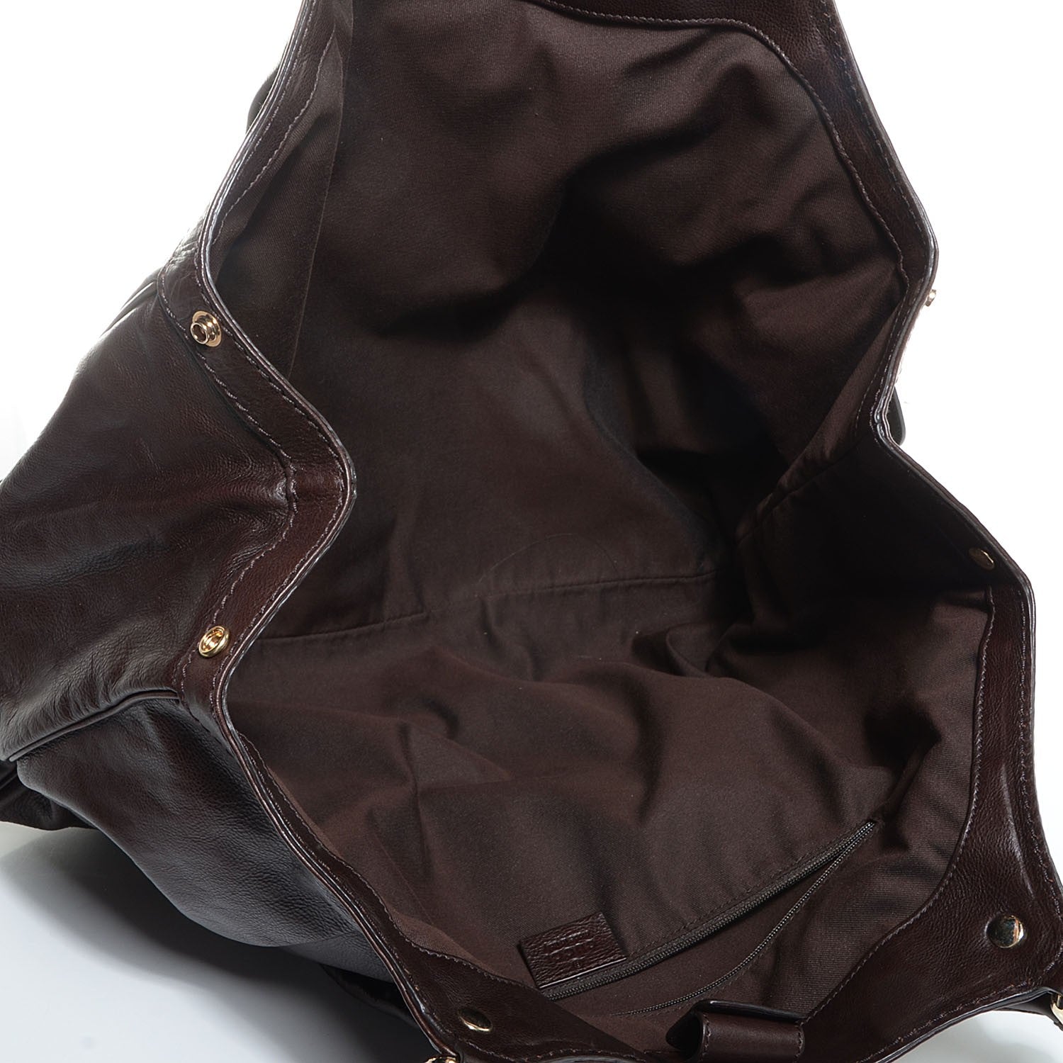 Gucci Leather Large Sukey Tote Dark Brown 5 of 9