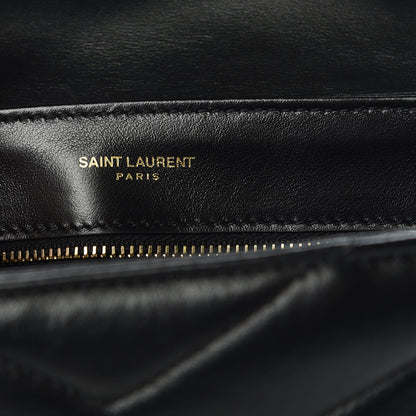 Saint Laurent Calfskin Y Quilted Monogram Toy Loulou Crossbody Bag Black 8 of 10
