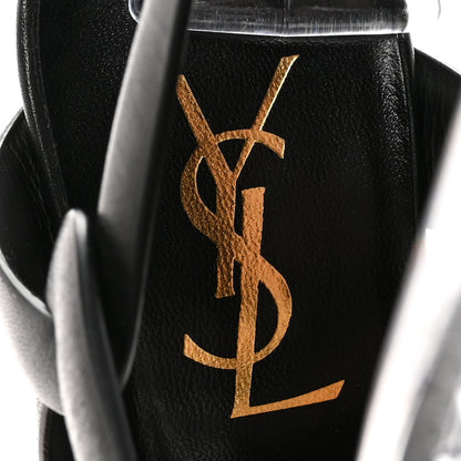 Saint Laurent Calfskin Tribute 105 Platform Sandals 37 Black 8 of 10