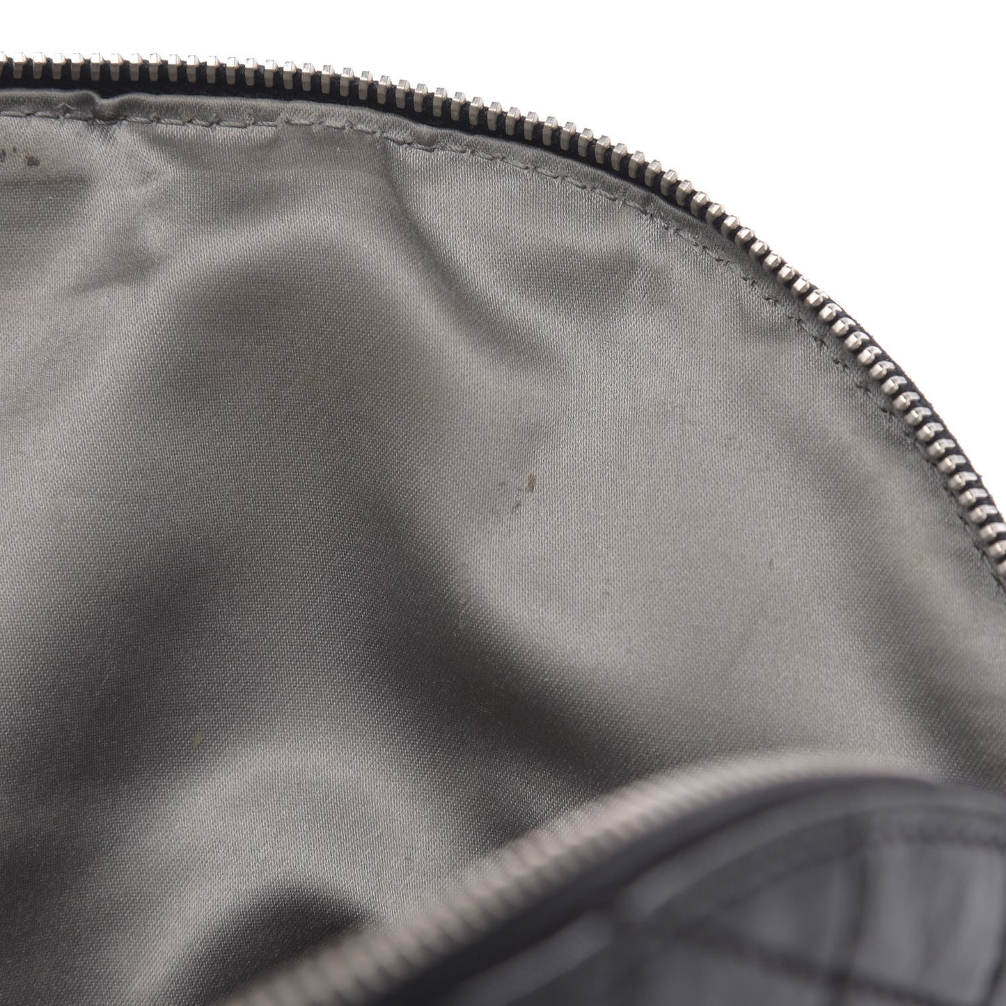 Distressed Lambskin Large Lady Braid Satchel Black