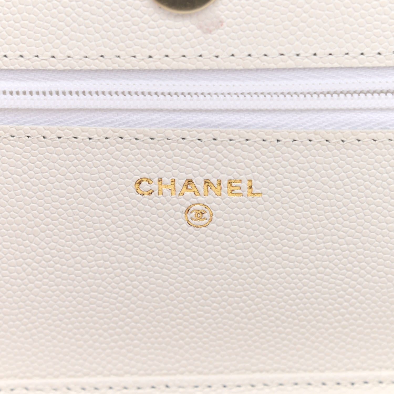 Chanel Caviar Quilted Wallet On Chain WOC White 6 of 12