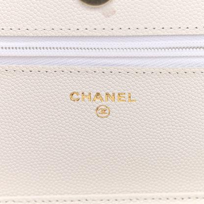 Chanel Caviar Quilted Wallet On Chain WOC White 6 of 12