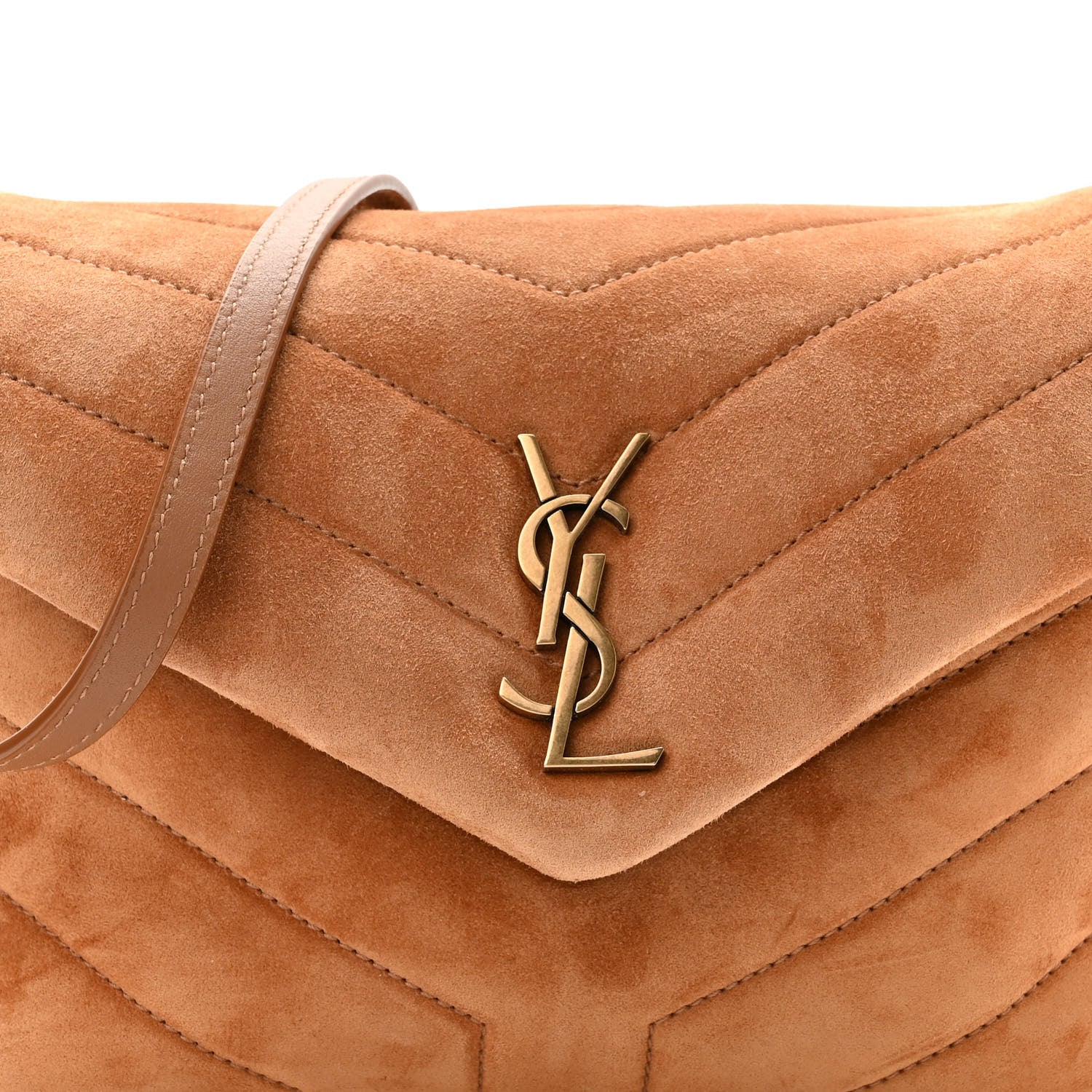 Saint Laurent Suede Toy Loulou Shoulder Bag Cinnamon 8 of 11