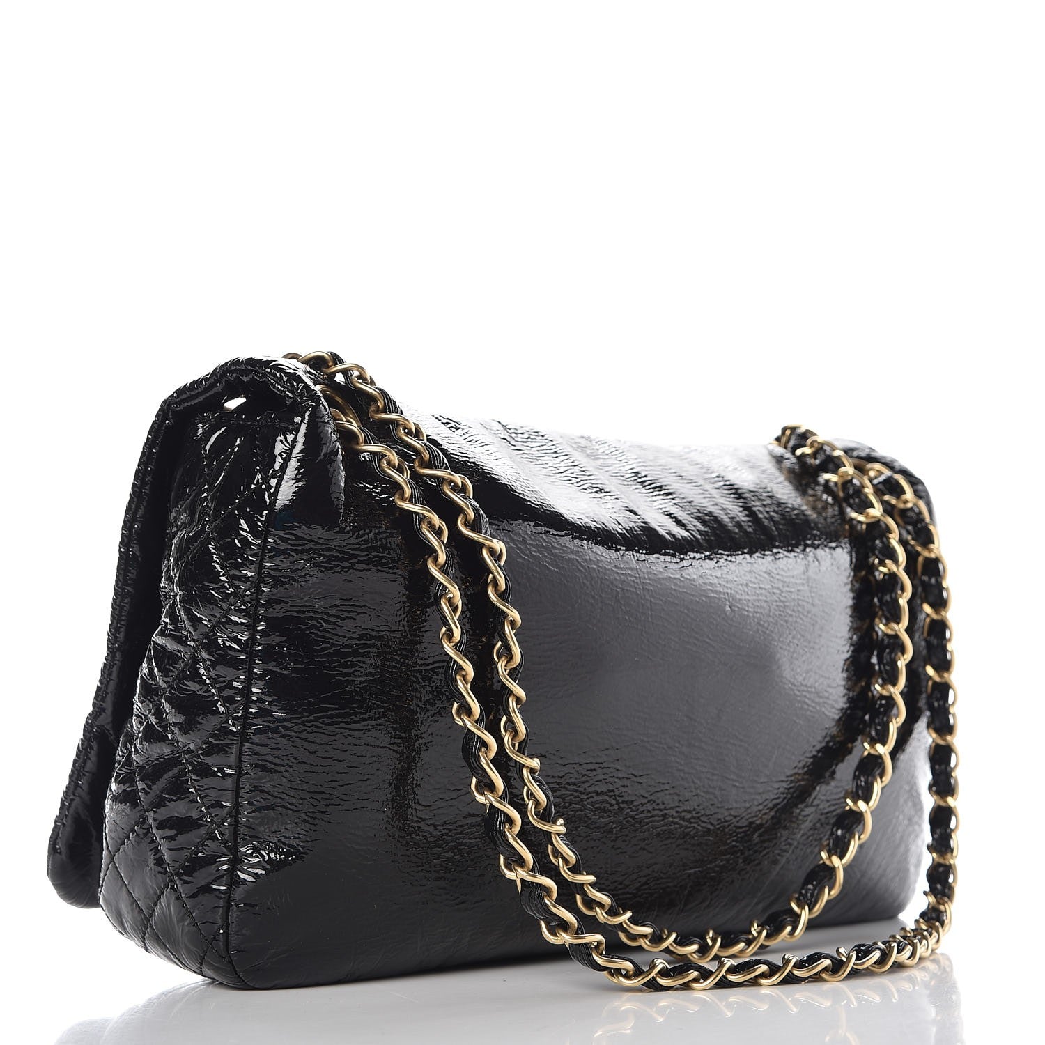 Chanel Vinyl Medium Rock and Chain Flap Black 3 of 9