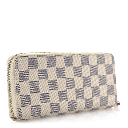Louis Vuitton Damier Azur Clemence Wallet Rose Ballerine 3 of 7