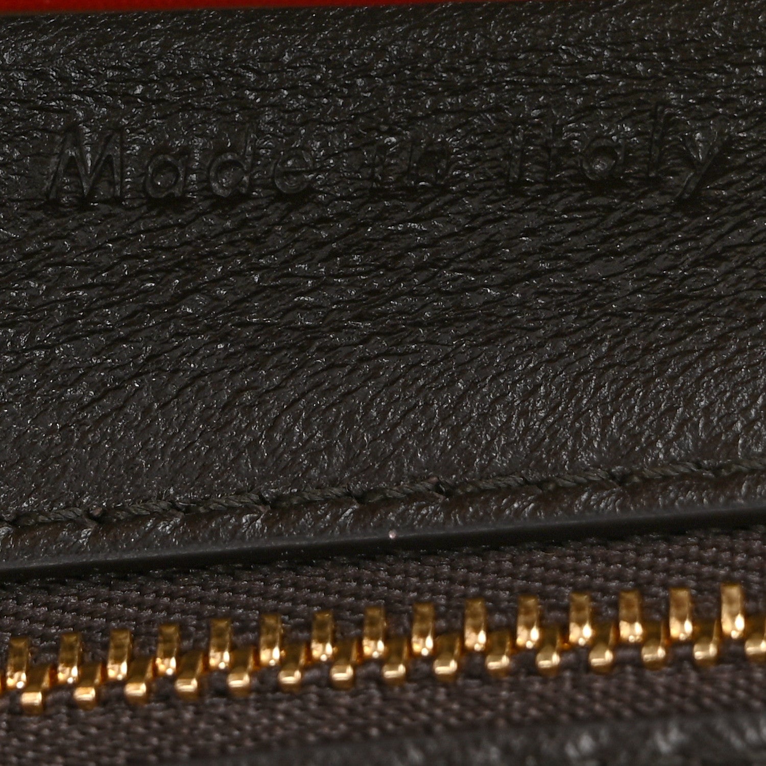 Celine Calfskin Pleated French Lock Clutch Red 7 of 7