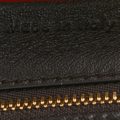 Celine Calfskin Pleated French Lock Clutch Red 7 of 7