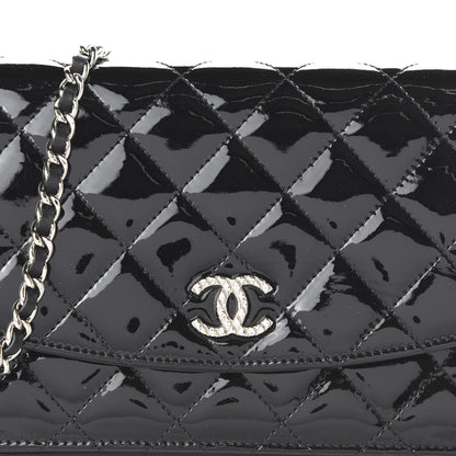 Chanel Patent Quilted Brilliant Wallet On Chain WOC Black 11 of 11