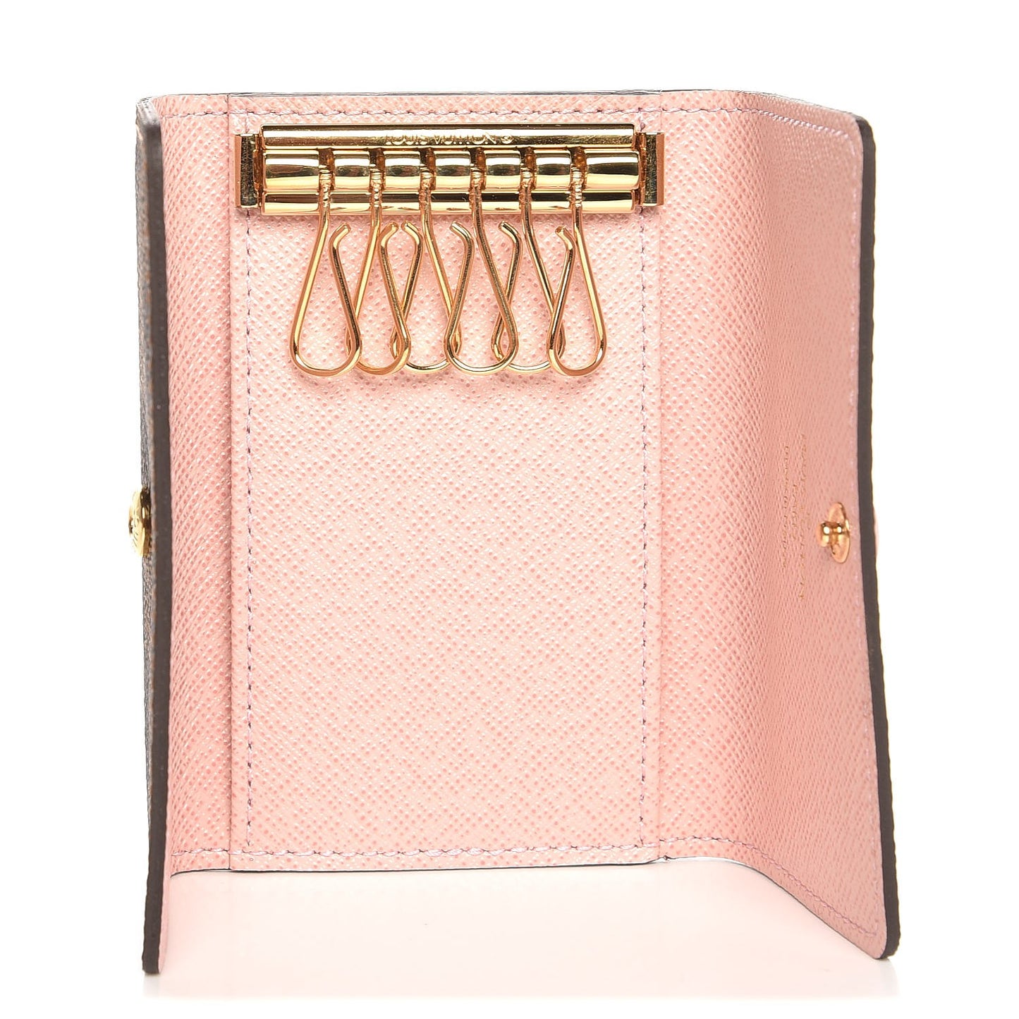 Damier Ebene Multicles 6 Key Holder Rose Ballerine