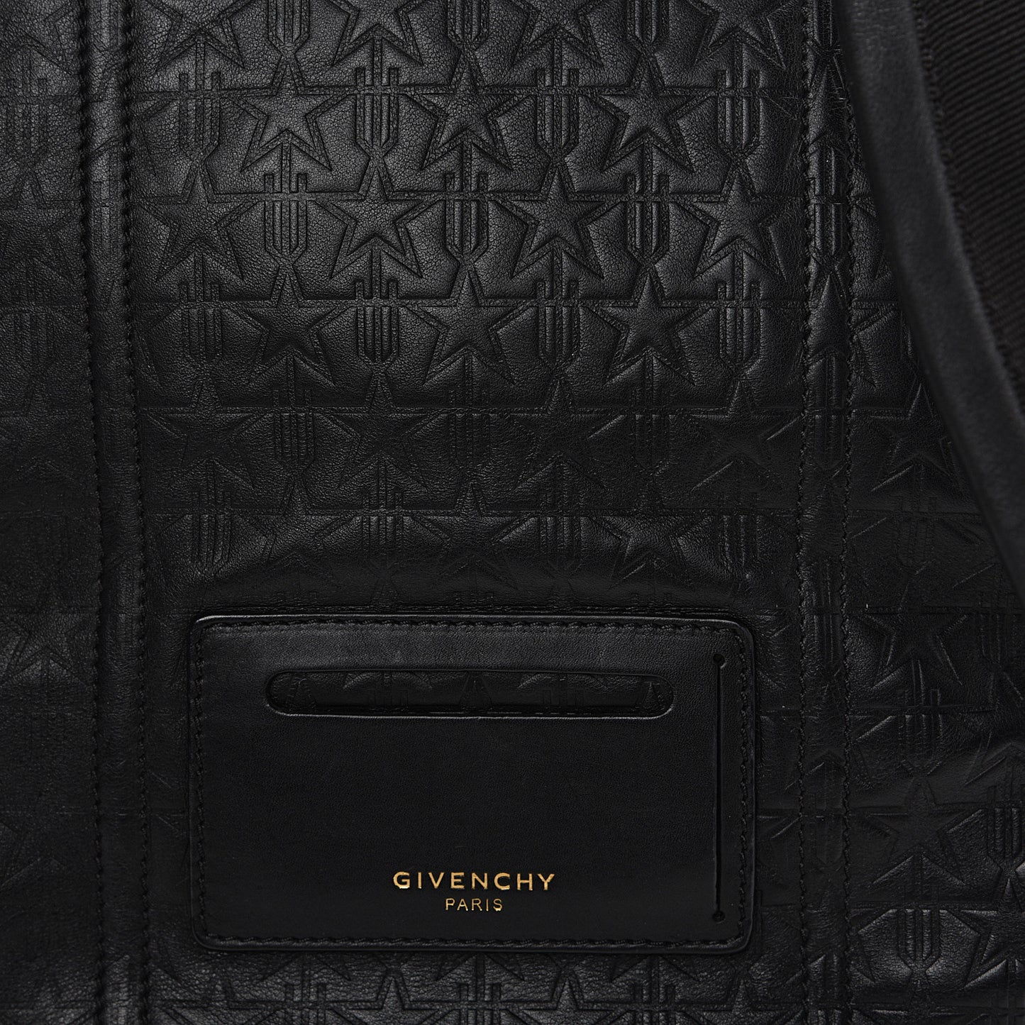 Calfskin Star Embossed Obsedia Backpack Black
