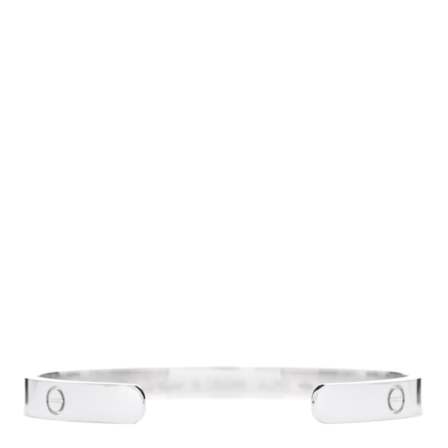 18K White Gold LOVE Cuff Bracelet 18