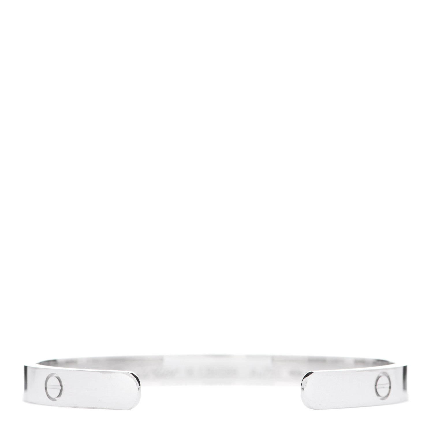 Cartier 18K White Gold LOVE Cuff Bracelet 18 2 of 4