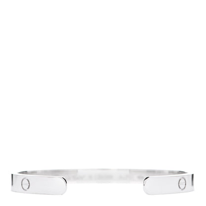 Cartier 18K White Gold LOVE Cuff Bracelet 18 2 of 4