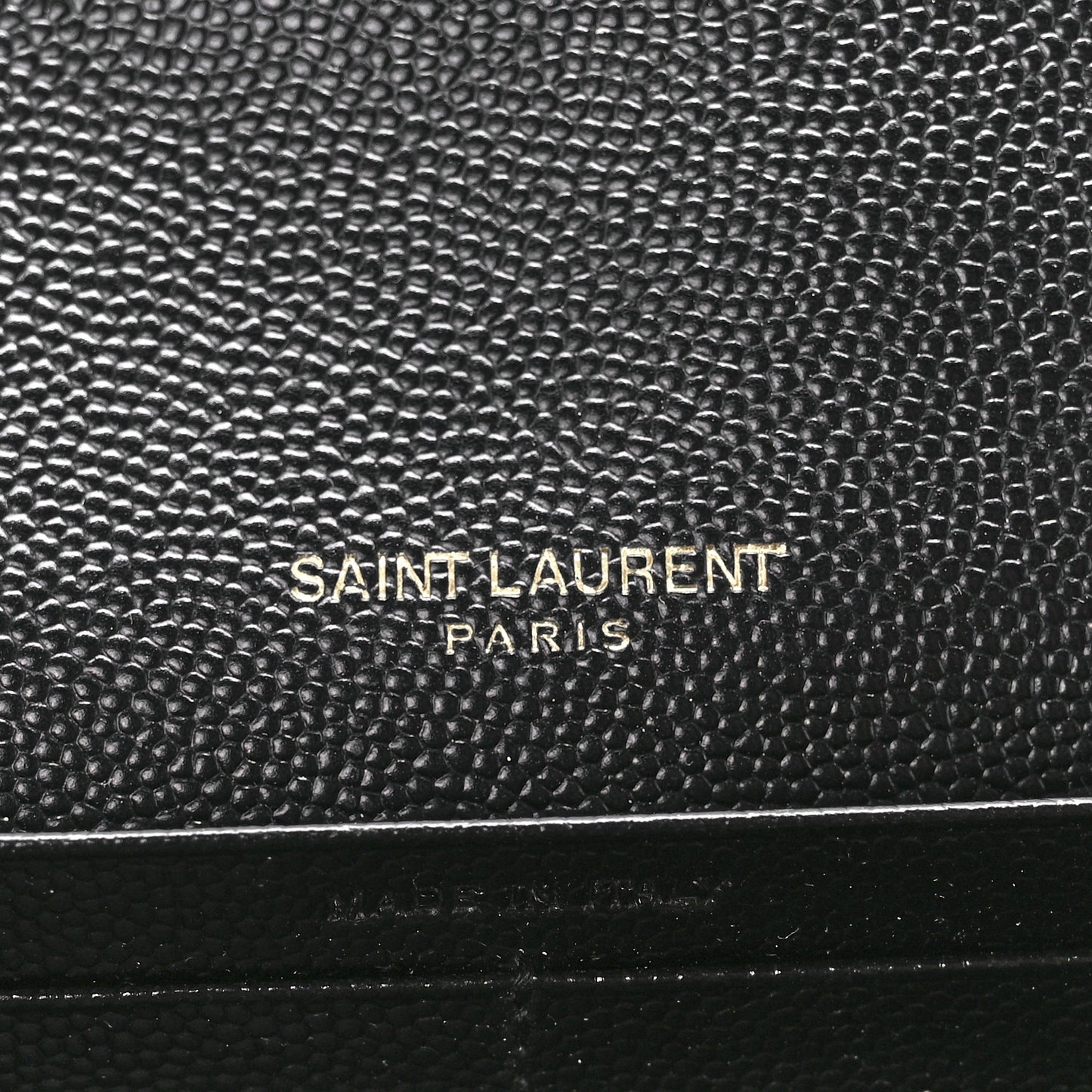 Grain De Poudre Matelasse Chevron Monogram Flap Wallet Black