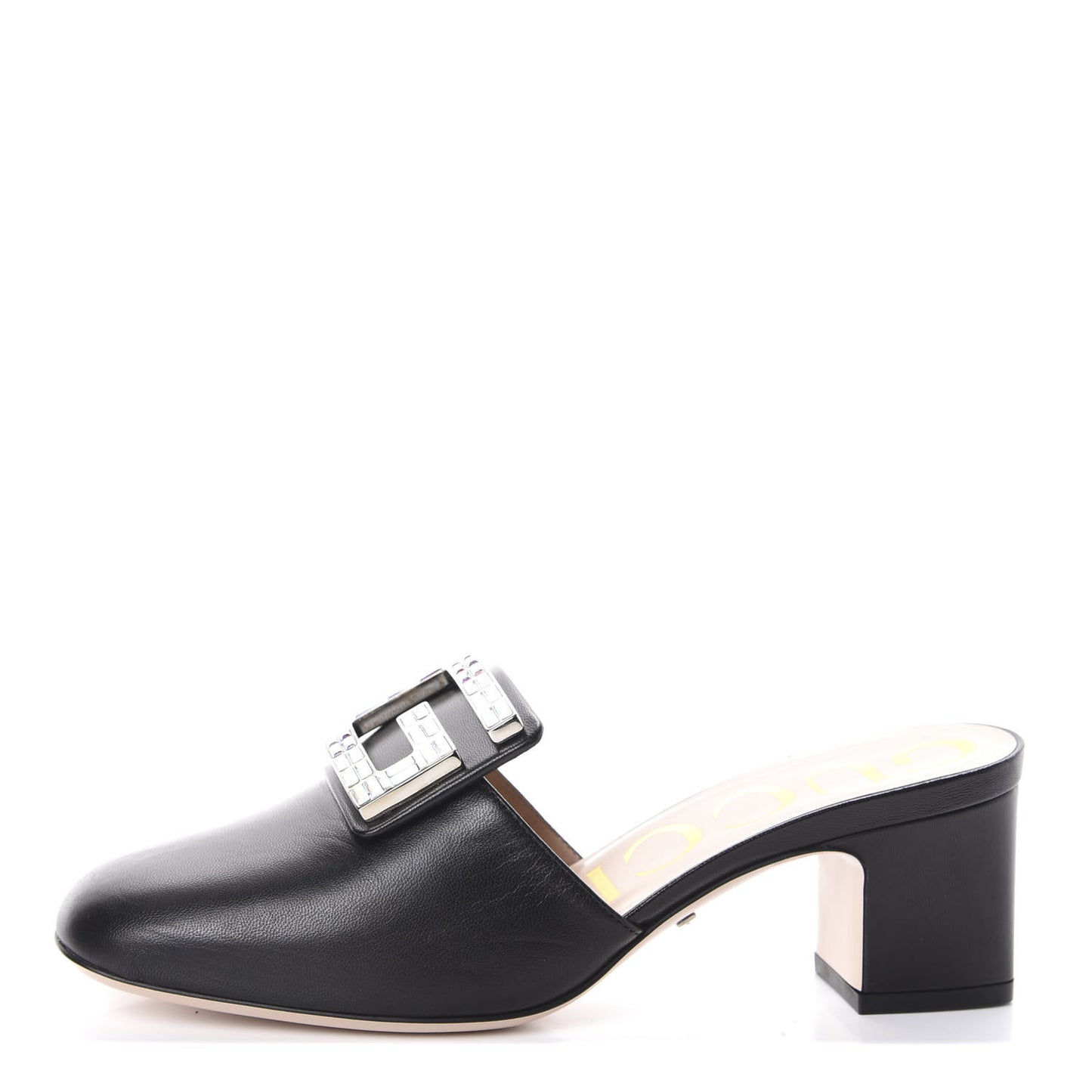 Malaga Kid Crystal Square G Madelyn Mules 36 Black