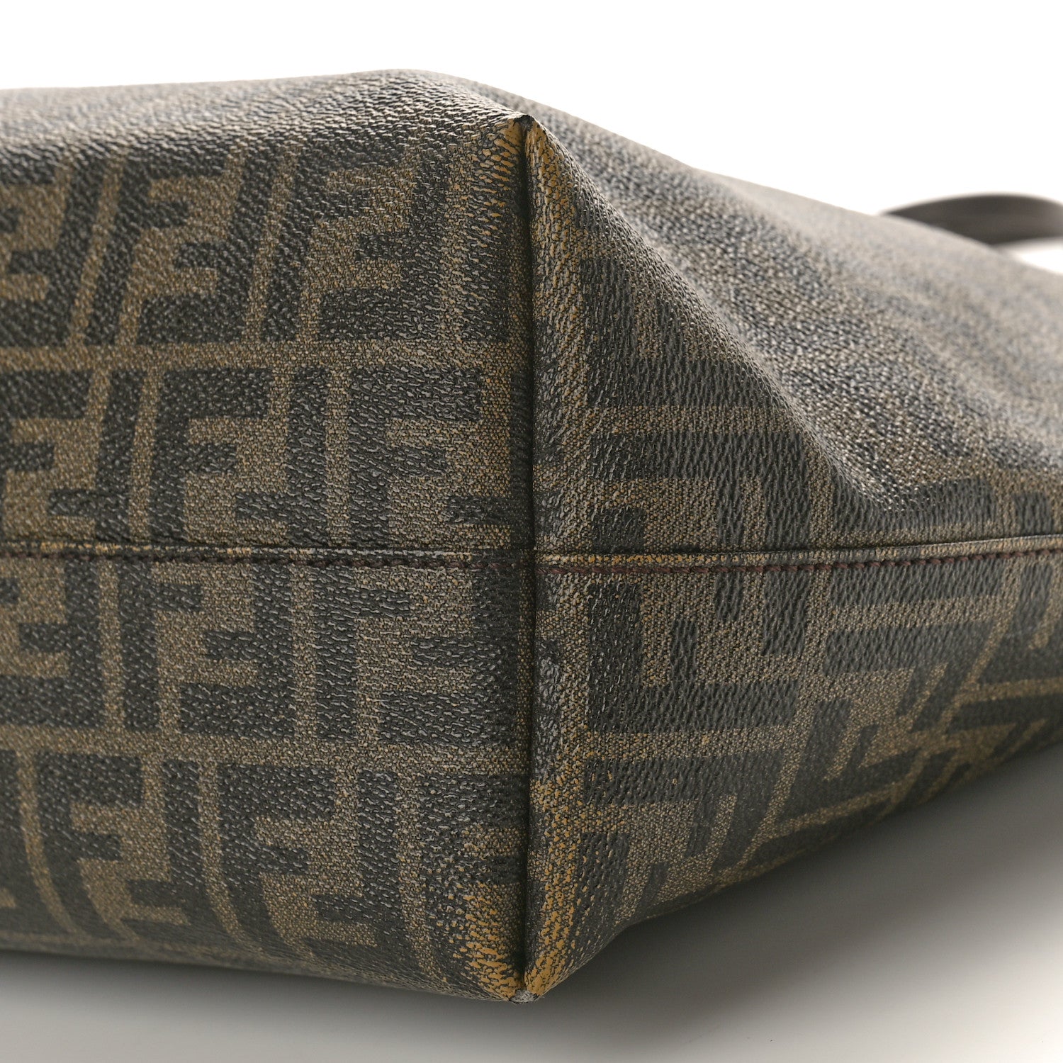 Fendi Zucca Spalmati Medium Roll Tote Tobacco Moro 10 of 19