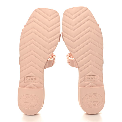 Gucci Rubber Womens Slide Sandals 35 Perfect Pink 6 of 9