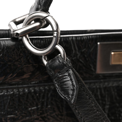 Fendi Patent Large Peekaboo Iconic Satchel Black 16 of 17