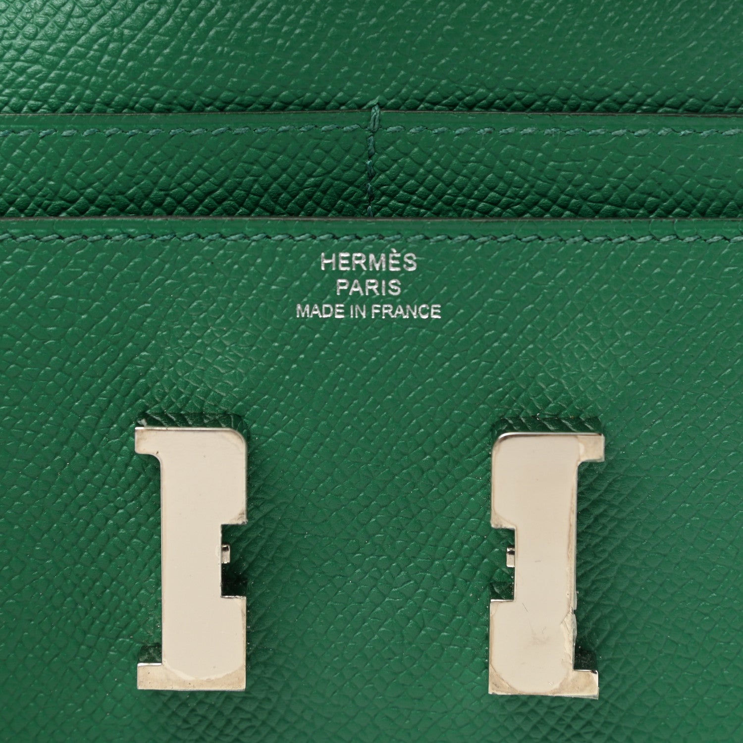 Hermes Epsom Constance Compact Passant Wallet Vert Vertigo 13 of 16