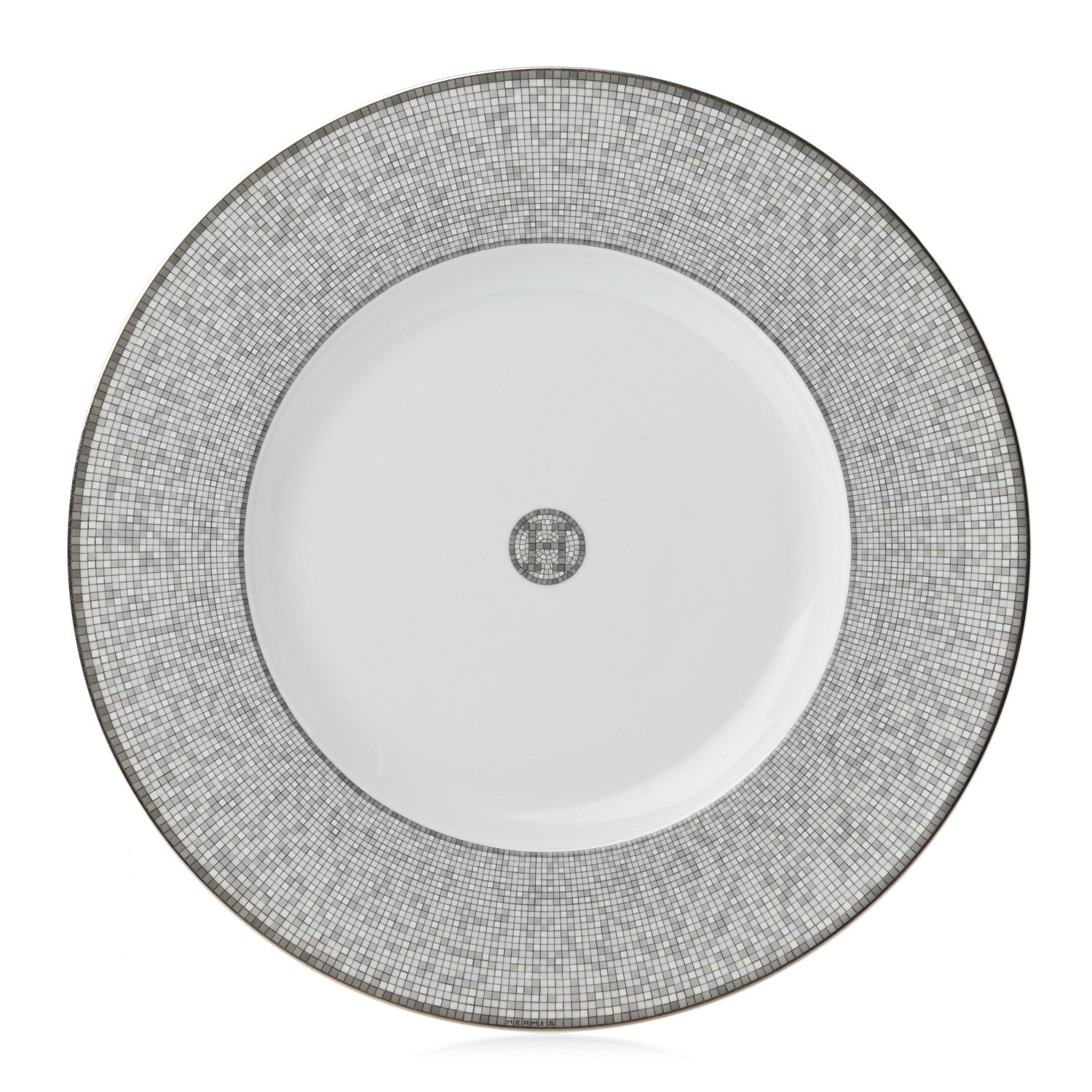 Hermes Porcelain Mosaique Au 24 Presentation Plate 1 of 7