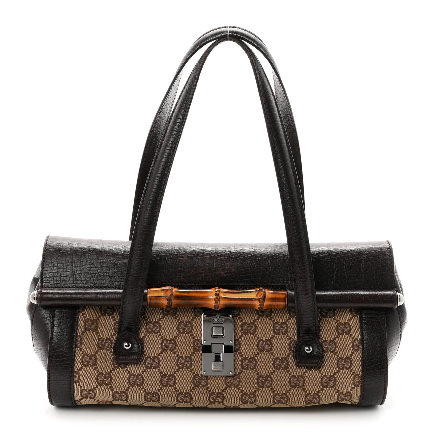 Monogram Bamboo Bullet Bag Dark Brown