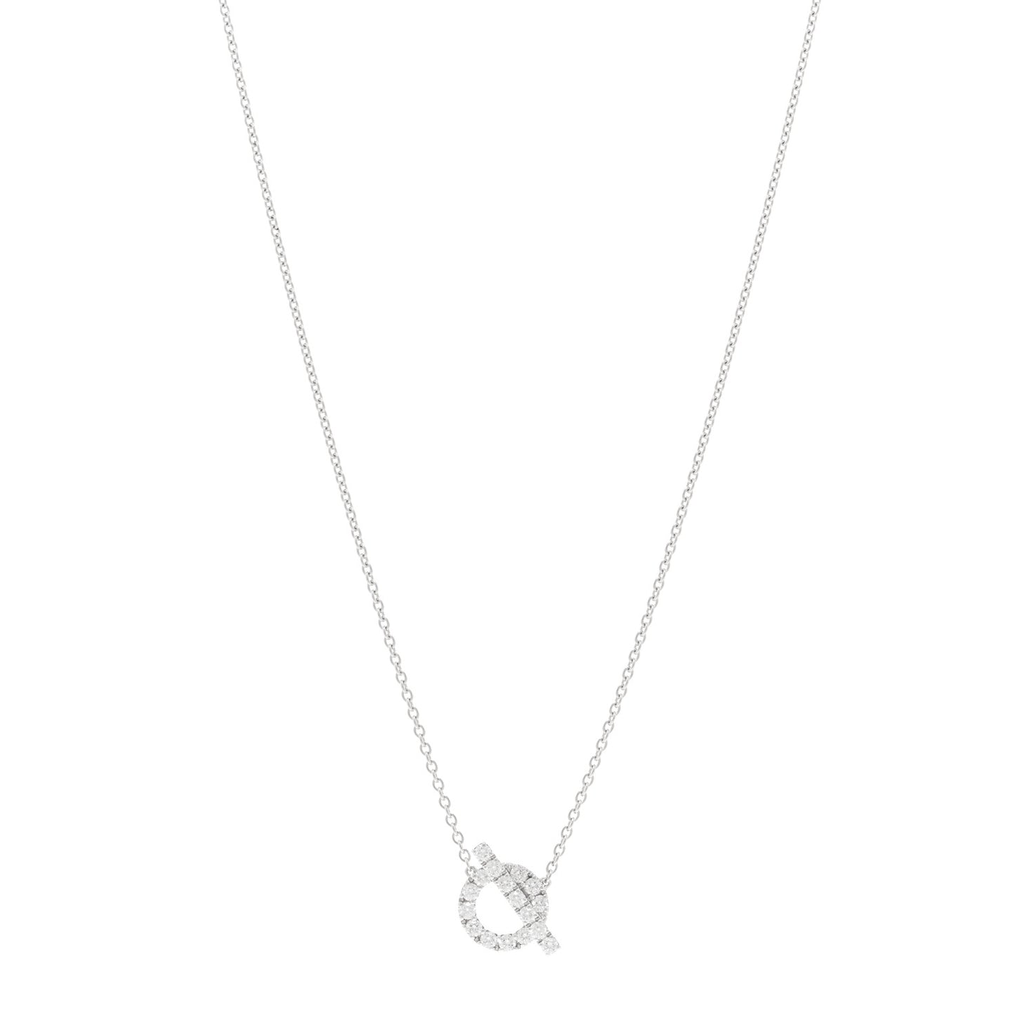 18K White Gold Diamond Finesse Pendant Necklace