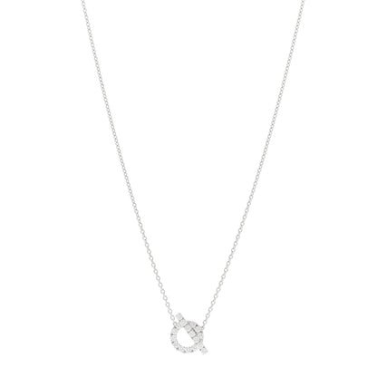 Hermes 18K White Gold Diamond Finesse Pendant Necklace 1 of 5