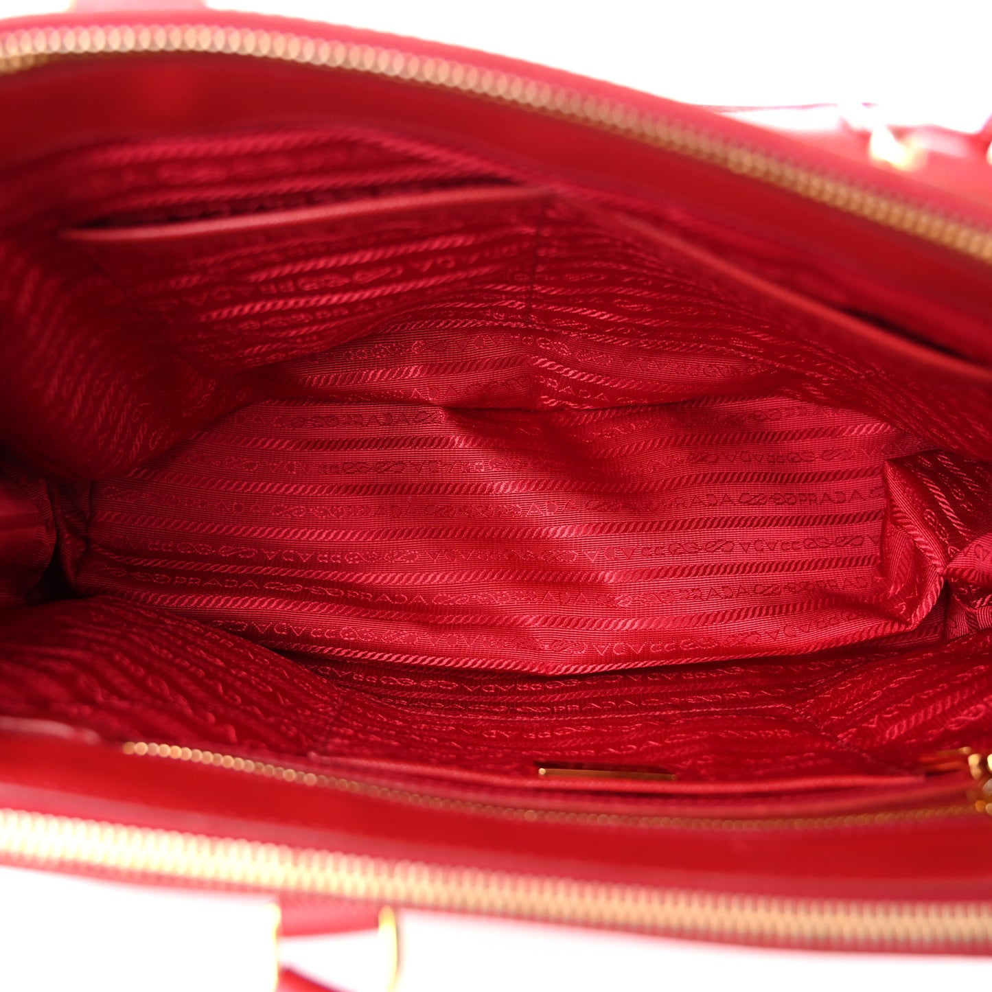 Saffiano Medium Galleria Double Zip Tote Fuoco