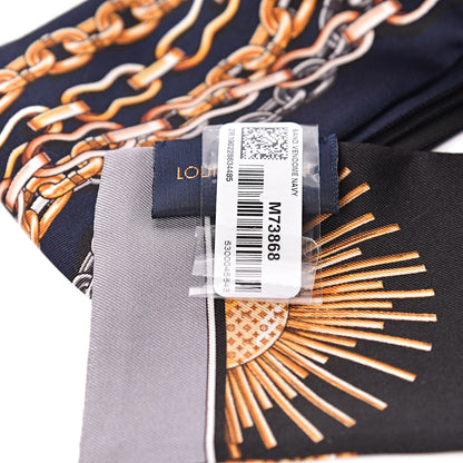 Louis Vuitton Silk Monogram Vendome Bandeau Navy 3 of 3