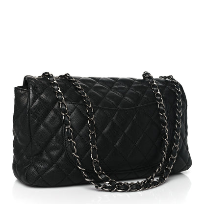 Chanel Caviar Quilted Large Now and Forever Flap Black 3 of 10