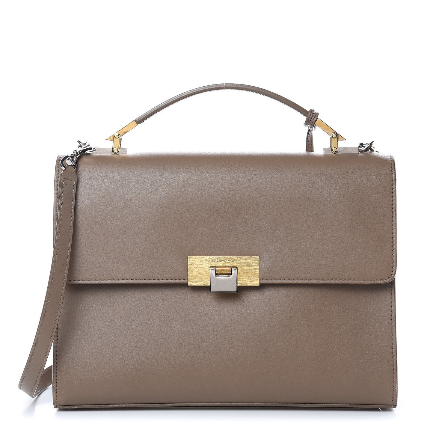 Veau Le Dix S New Cartable Briefcase Beige Safari