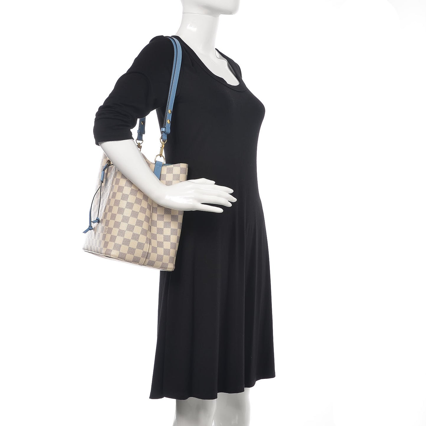 Damier Azur Neonoe MM Bleuet