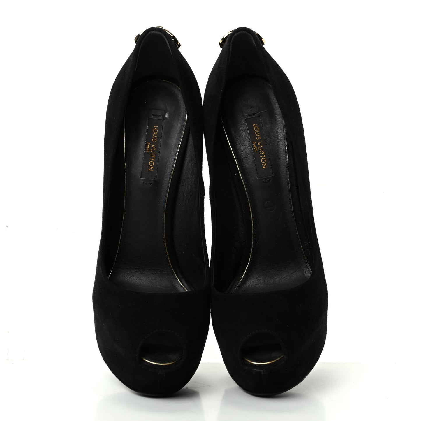 Suede Oh Really Peep Toe Pumps 37 Black