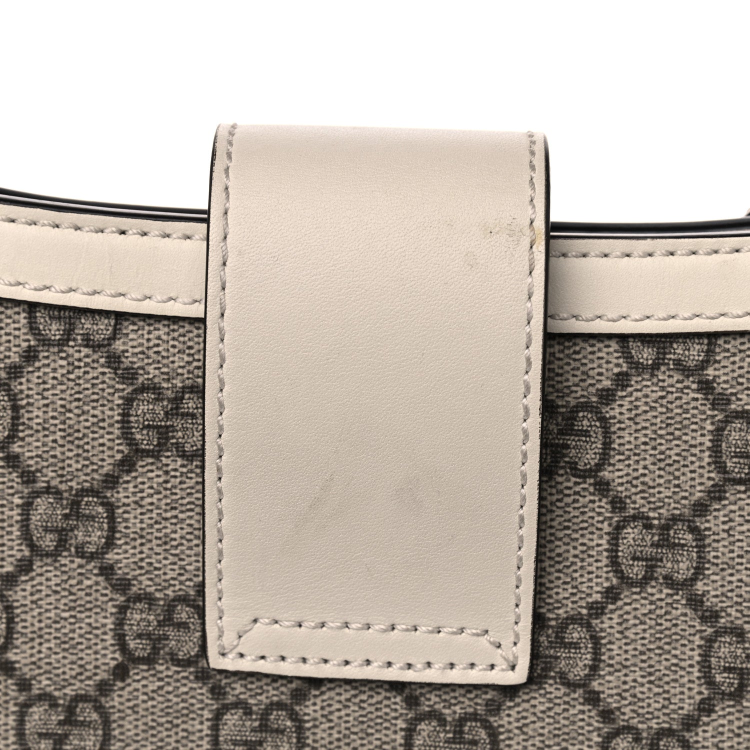Gucci GG Supreme Monogram Medium Padlock Tote White 17 of 18