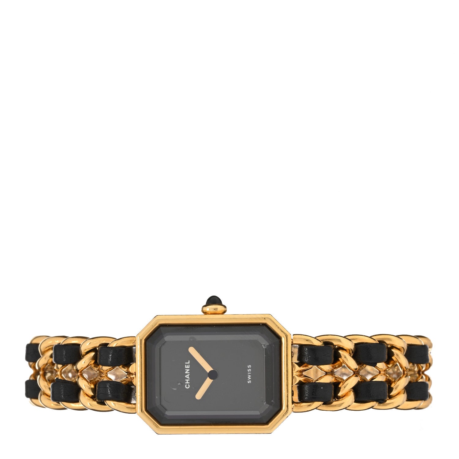 Chanel Stainless Steel Lambskin 20mm Chain Premiere Quartz Watch Gold L 2 of 4