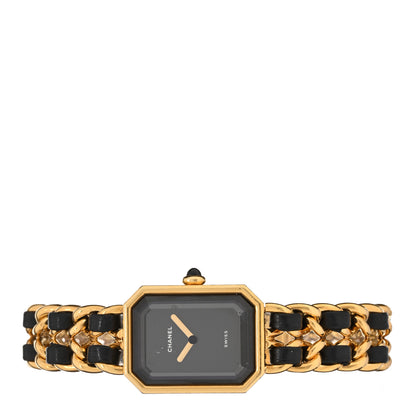 Chanel Stainless Steel Lambskin 20mm Chain Premiere Quartz Watch Gold L 2 of 4
