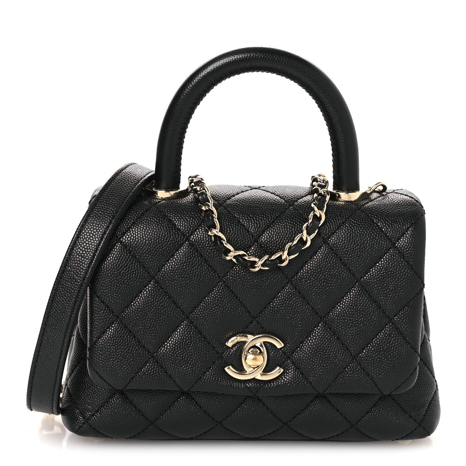 Chanel Caviar Quilted Extra Mini Coco Handle Flap Black 1 of 11