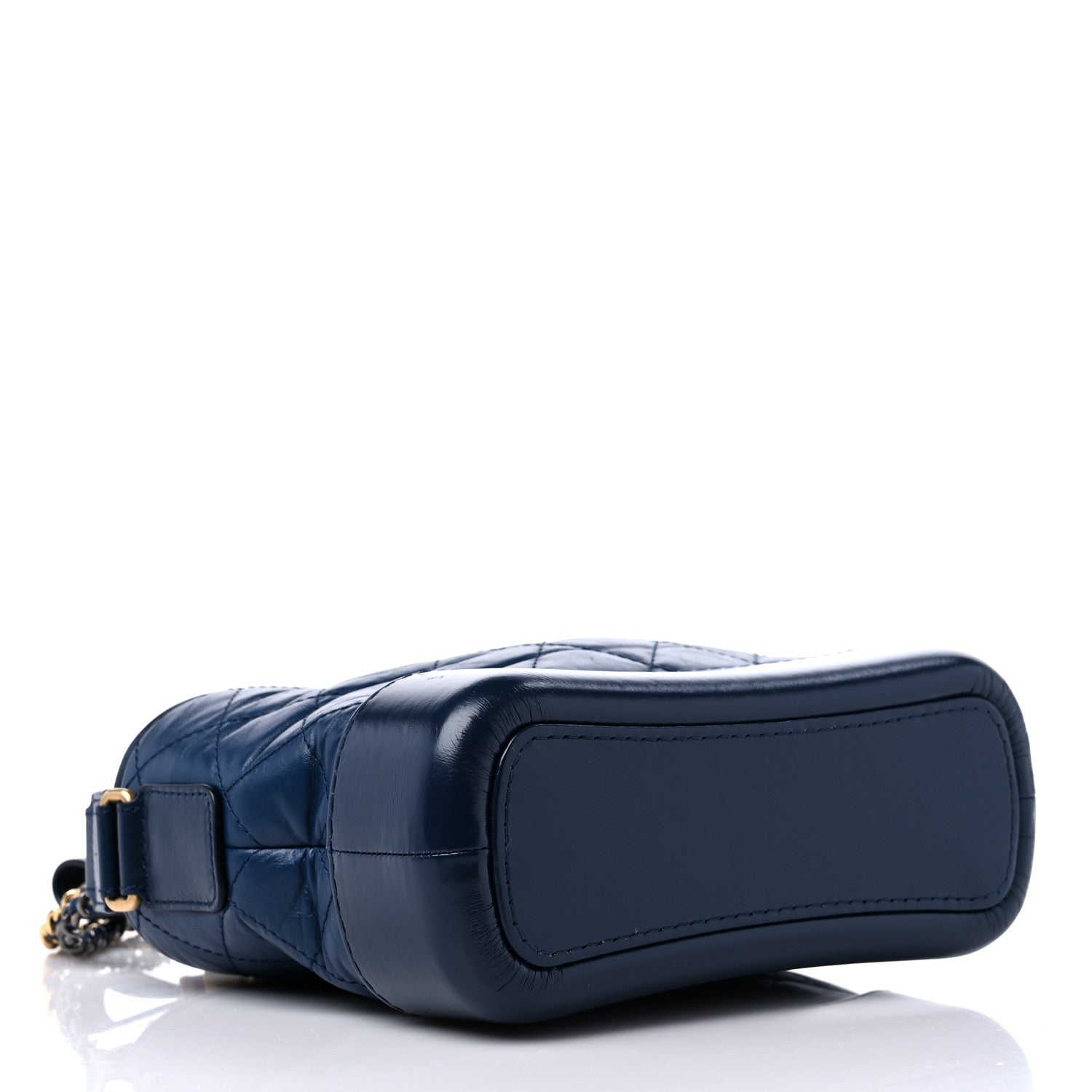 Chanel Aged Calfskin Quilted Small Gabrielle Hobo Blue 4 of 11
