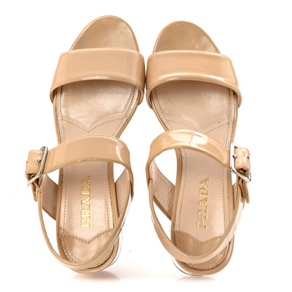 Prada Patent Platform Sandals  36 2 of 9