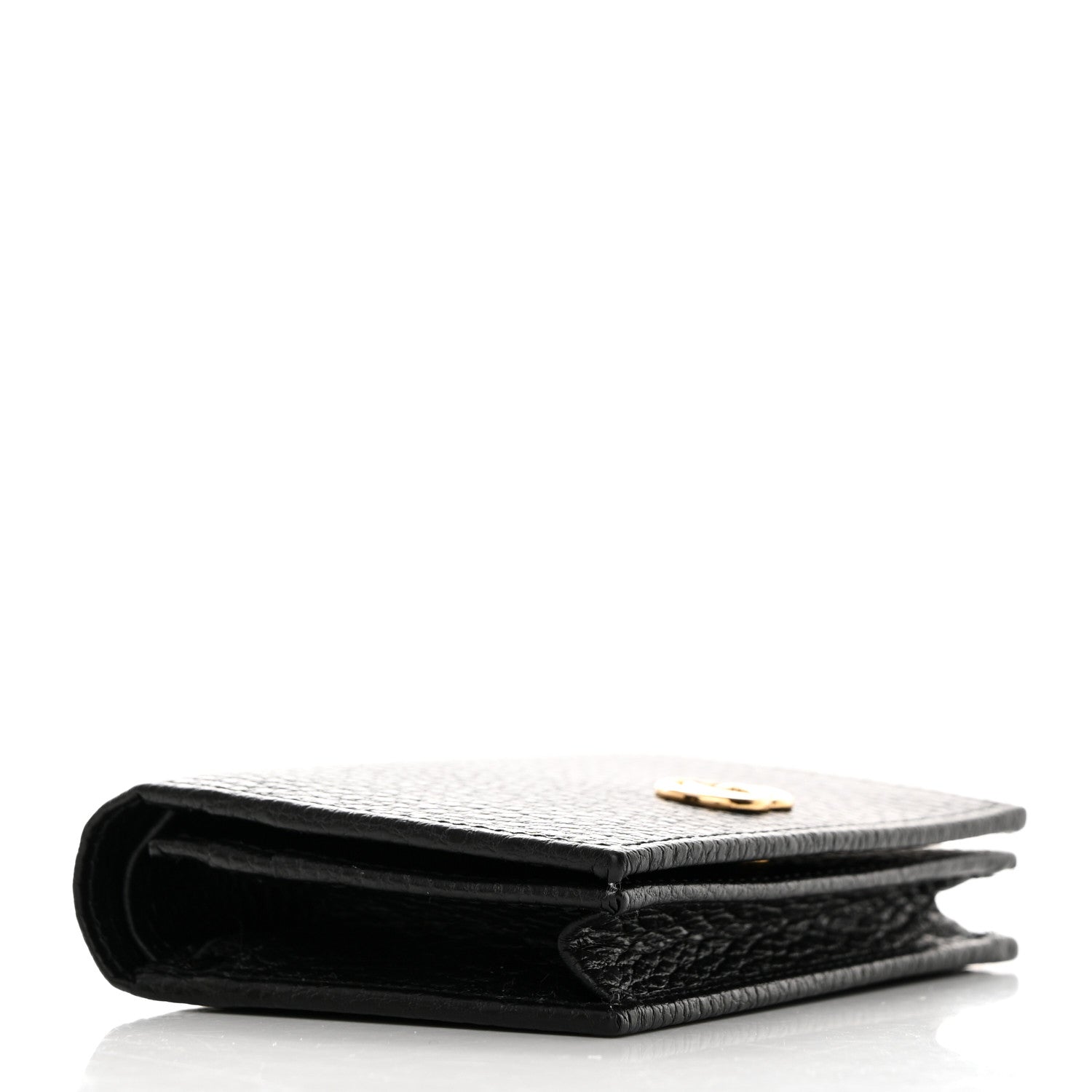 Gucci Pebbled Calfskin GG Marmont Card Case Black 4 of 8